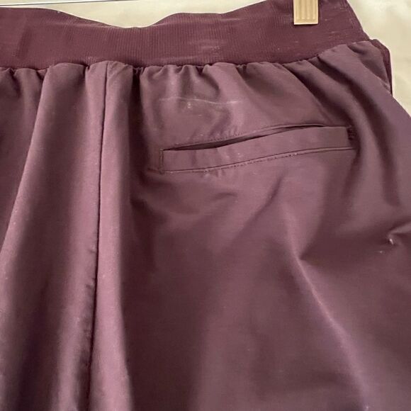 Zella burgundy jogging pants side pockets elastic waist size M - Picture 8 of 10
